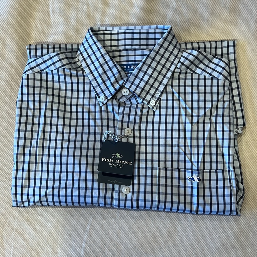 Fish Hippie men’s long sleeve button down performance shirt